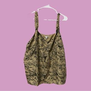 Gold & Black Patterned Cami